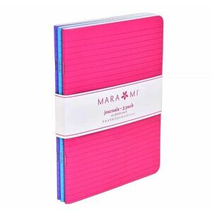 Mara Mi Jelly Cover Journals 8" x 6" Lined Pink Teal Purple 40 Sheets 3 Pack NEW